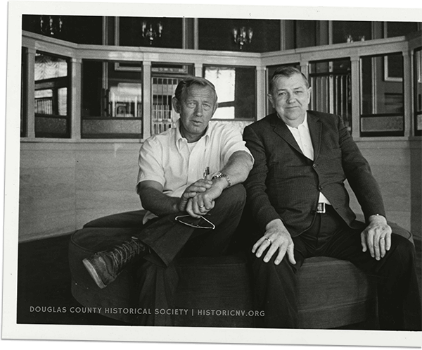 Keith Cornforth and unidentified man